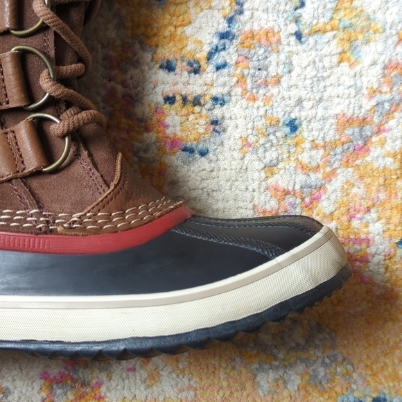 Sorel Joan Of Arctic Waterproof Suede Leather Faux Fur Trim Rubber Snow Boots 8 - Picture 13 of 16